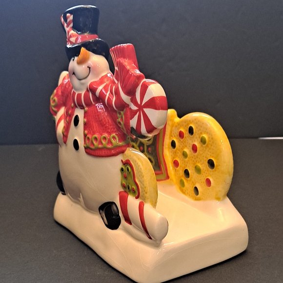 FITZ AND FLOYD CHRISTMAS NAPKIN HOLDER - Picture 4 of 8